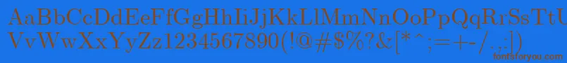 Euclid Font – Brown Fonts on Blue Background