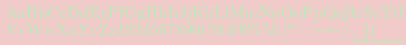 Euclid Font – Green Fonts on Pink Background