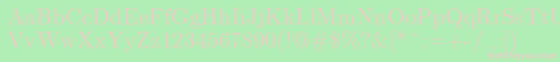 Euclid Font – Pink Fonts on Green Background