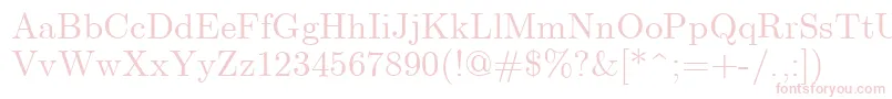 Euclid Font – Pink Fonts on White Background