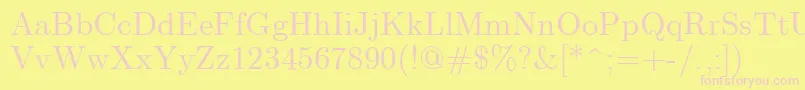 Euclid Font – Pink Fonts on Yellow Background