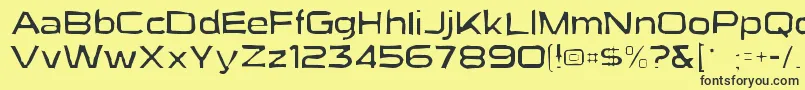 Suigenerisgaunt Font – Black Fonts on Yellow Background