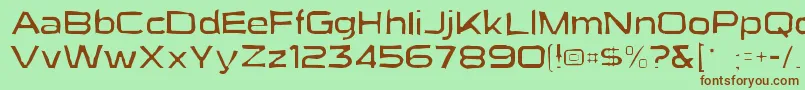 Suigenerisgaunt Font – Brown Fonts on Green Background