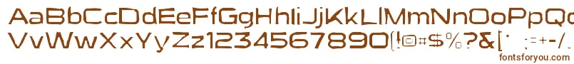 Suigenerisgaunt-fontti – ruskeat fontit valkoisella taustalla