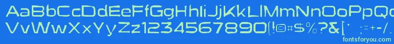 Suigenerisgaunt Font – Green Fonts on Blue Background