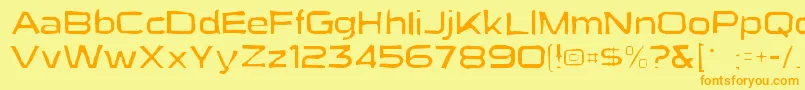 Suigenerisgaunt Font – Orange Fonts on Yellow Background
