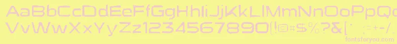 Suigenerisgaunt-fontti – vaaleanpunaiset fontit keltaisella taustalla