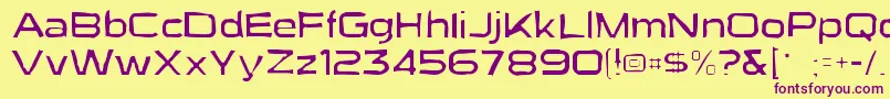 Suigenerisgaunt Font – Purple Fonts on Yellow Background