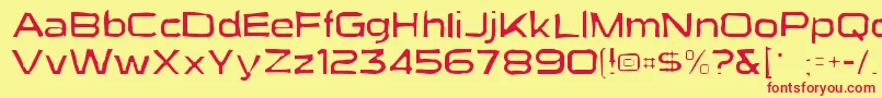 Шрифт Suigenerisgaunt – красные шрифты на жёлтом фоне