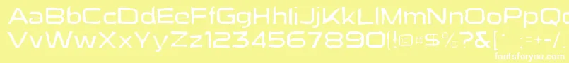 フォントSuigenerisgaunt – 黄色い背景に白い文字