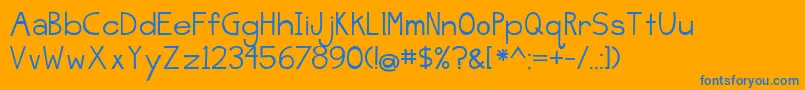 JellyBeanSandwich Font – Blue Fonts on Orange Background
