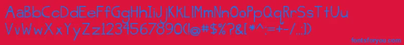 JellyBeanSandwich Font – Blue Fonts on Red Background