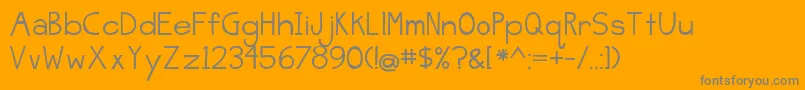 JellyBeanSandwich Font – Gray Fonts on Orange Background