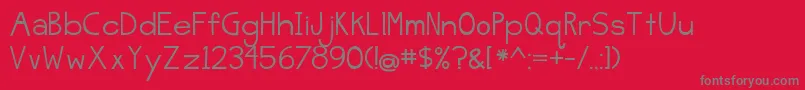 JellyBeanSandwich Font – Gray Fonts on Red Background