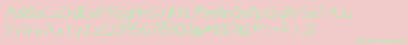 JellyBeanSandwich Font – Green Fonts on Pink Background