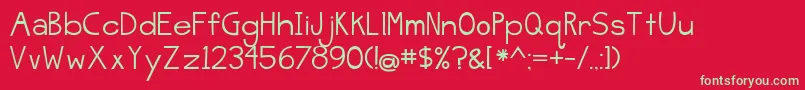 JellyBeanSandwich Font – Green Fonts on Red Background