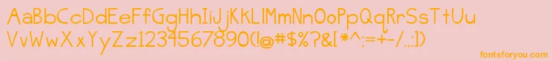JellyBeanSandwich Font – Orange Fonts on Pink Background