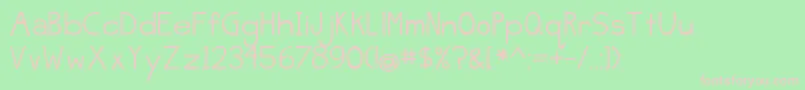 JellyBeanSandwich Font – Pink Fonts on Green Background