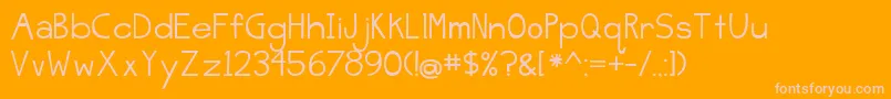 JellyBeanSandwich Font – Pink Fonts on Orange Background