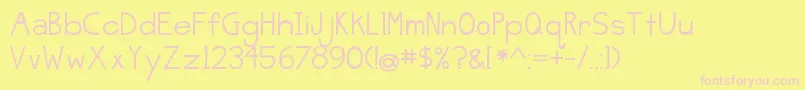 JellyBeanSandwich Font – Pink Fonts on Yellow Background