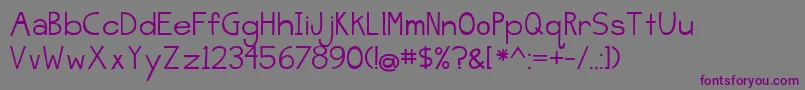 JellyBeanSandwich Font – Purple Fonts on Gray Background