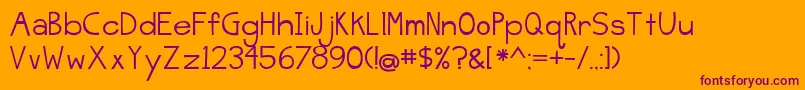 JellyBeanSandwich Font – Purple Fonts on Orange Background