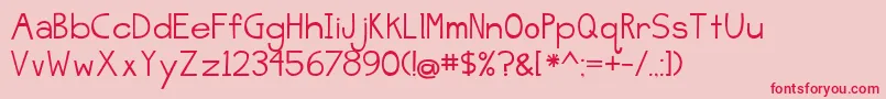 JellyBeanSandwich Font – Red Fonts on Pink Background