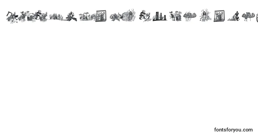 Czcionka XiloCordelLiteratureI – alfabet, cyfry, specjalne znaki