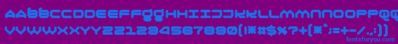 Olirn Font – Blue Fonts on Purple Background