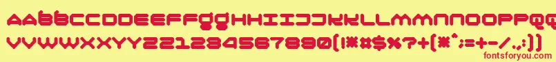 Olirn Font – Red Fonts on Yellow Background