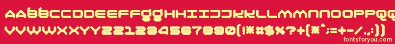 Olirn Font – Yellow Fonts on Red Background