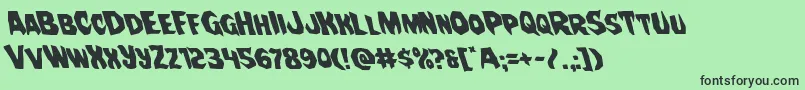 Nightchildeleft Font – Black Fonts on Green Background