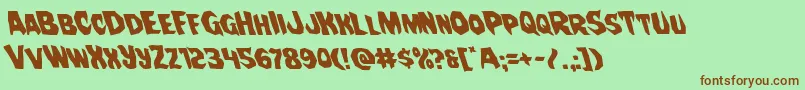Nightchildeleft Font – Brown Fonts on Green Background