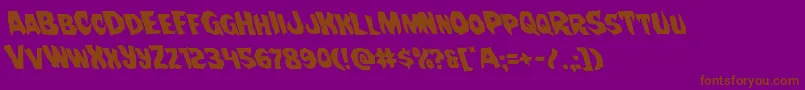 Nightchildeleft-fontti – ruskeat fontit violetilla taustalla