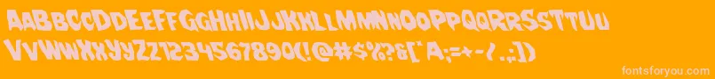 Nightchildeleft Font – Pink Fonts on Orange Background