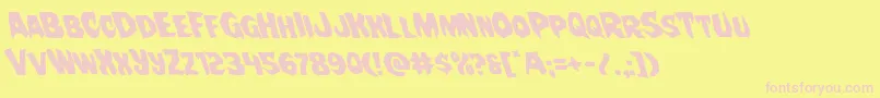 Nightchildeleft Font – Pink Fonts on Yellow Background