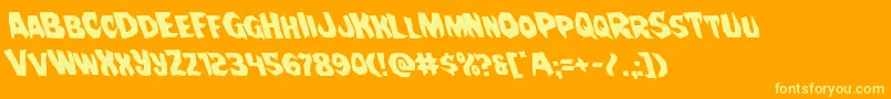 Nightchildeleft Font – Yellow Fonts on Orange Background