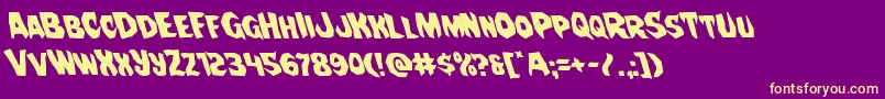 Nightchildeleft Font – Yellow Fonts on Purple Background