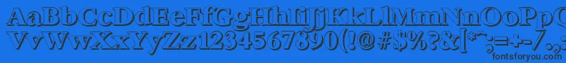 BernsteinshadowXboldRegular Font – Black Fonts on Blue Background