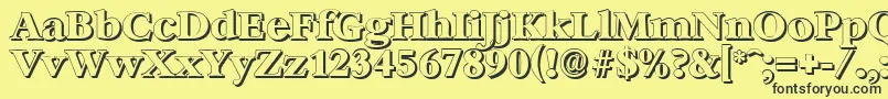 BernsteinshadowXboldRegular Font – Black Fonts on Yellow Background