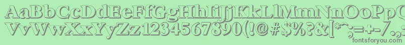 BernsteinshadowXboldRegular Font – Gray Fonts on Green Background