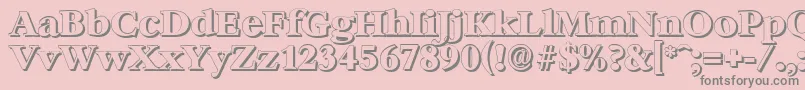 BernsteinshadowXboldRegular Font – Gray Fonts on Pink Background