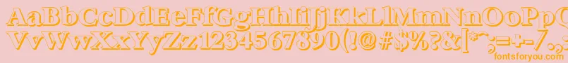 BernsteinshadowXboldRegular Font – Orange Fonts on Pink Background