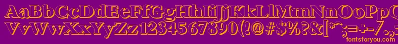 BernsteinshadowXboldRegular Font – Orange Fonts on Purple Background