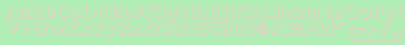 BernsteinshadowXboldRegular-fontti – vaaleanpunaiset fontit vihreällä taustalla