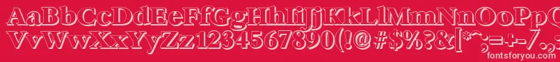 BernsteinshadowXboldRegular Font – Pink Fonts on Red Background