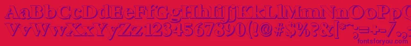 BernsteinshadowXboldRegular Font – Purple Fonts on Red Background