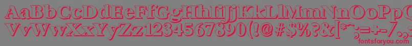 BernsteinshadowXboldRegular-Schriftart – Rote Schriften auf grauem Hintergrund