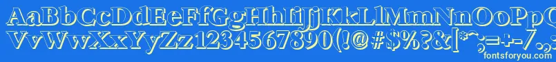 BernsteinshadowXboldRegular Font – Yellow Fonts on Blue Background