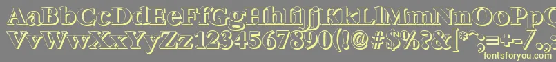 BernsteinshadowXboldRegular Font – Yellow Fonts on Gray Background